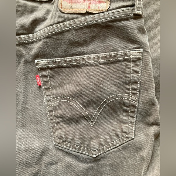Vintage Levis 501 Men’s 36x30 Brown Button Fly Straight Leg Jeans Altered - Picture 12 of 15
